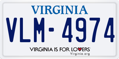 VA license plate VLM4974