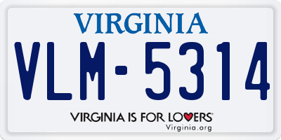 VA license plate VLM5314