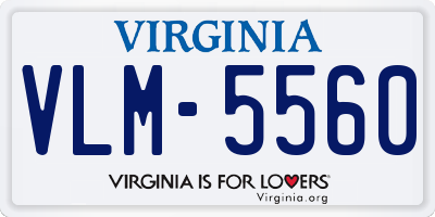 VA license plate VLM5560