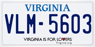 VA license plate VLM5603