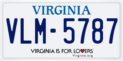 VA license plate VLM5787