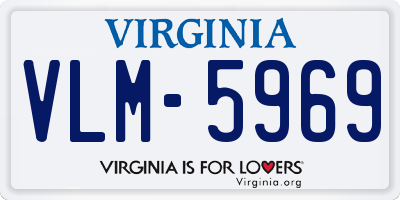 VA license plate VLM5969