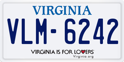 VA license plate VLM6242