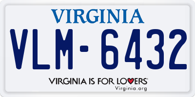 VA license plate VLM6432