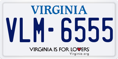 VA license plate VLM6555