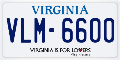 VA license plate VLM6600