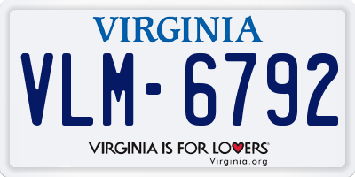 VA license plate VLM6792