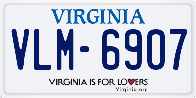 VA license plate VLM6907