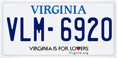 VA license plate VLM6920