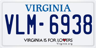 VA license plate VLM6938