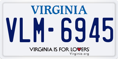 VA license plate VLM6945