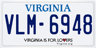 VA license plate VLM6948