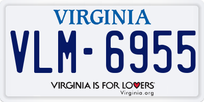 VA license plate VLM6955