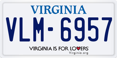 VA license plate VLM6957