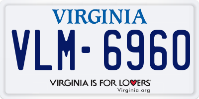 VA license plate VLM6960