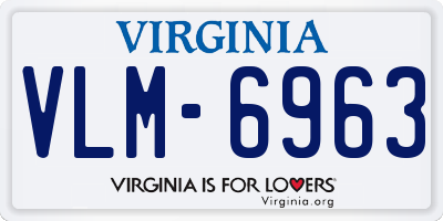 VA license plate VLM6963