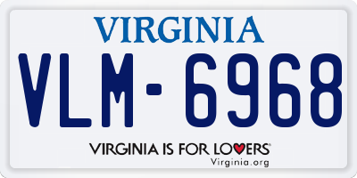 VA license plate VLM6968