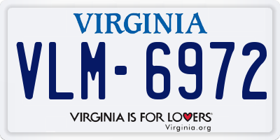 VA license plate VLM6972