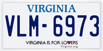 VA license plate VLM6973