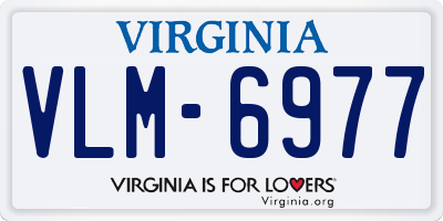 VA license plate VLM6977