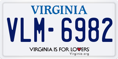 VA license plate VLM6982