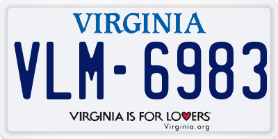 VA license plate VLM6983