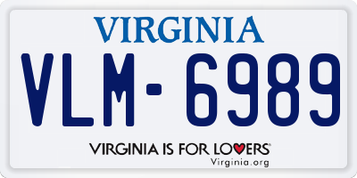 VA license plate VLM6989