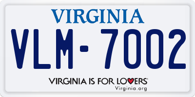 VA license plate VLM7002