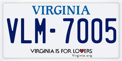 VA license plate VLM7005