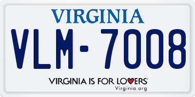 VA license plate VLM7008