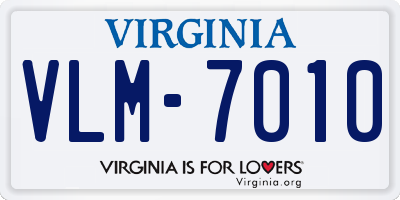 VA license plate VLM7010