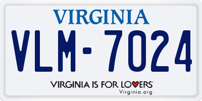 VA license plate VLM7024