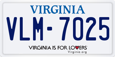 VA license plate VLM7025