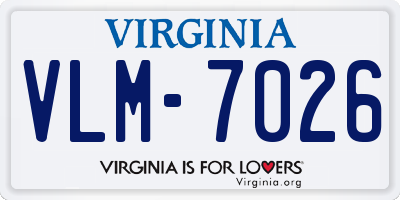 VA license plate VLM7026