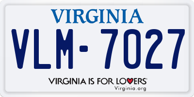 VA license plate VLM7027