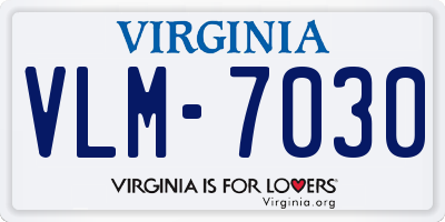 VA license plate VLM7030