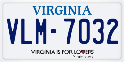 VA license plate VLM7032