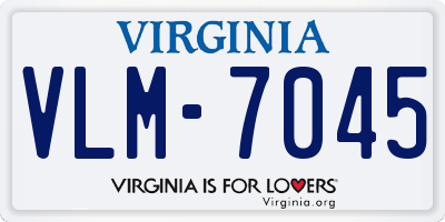 VA license plate VLM7045