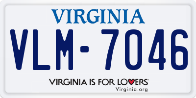 VA license plate VLM7046