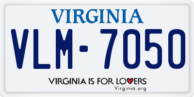 VA license plate VLM7050