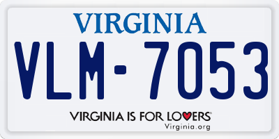 VA license plate VLM7053