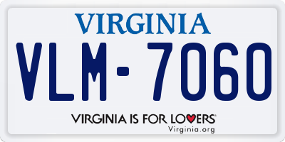 VA license plate VLM7060