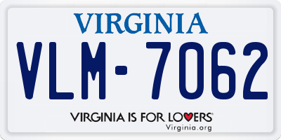 VA license plate VLM7062