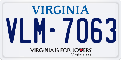 VA license plate VLM7063