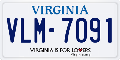 VA license plate VLM7091