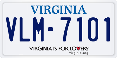 VA license plate VLM7101