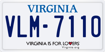 VA license plate VLM7110