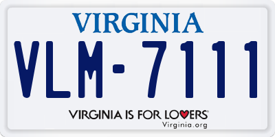 VA license plate VLM7111