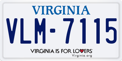 VA license plate VLM7115