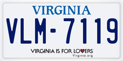 VA license plate VLM7119